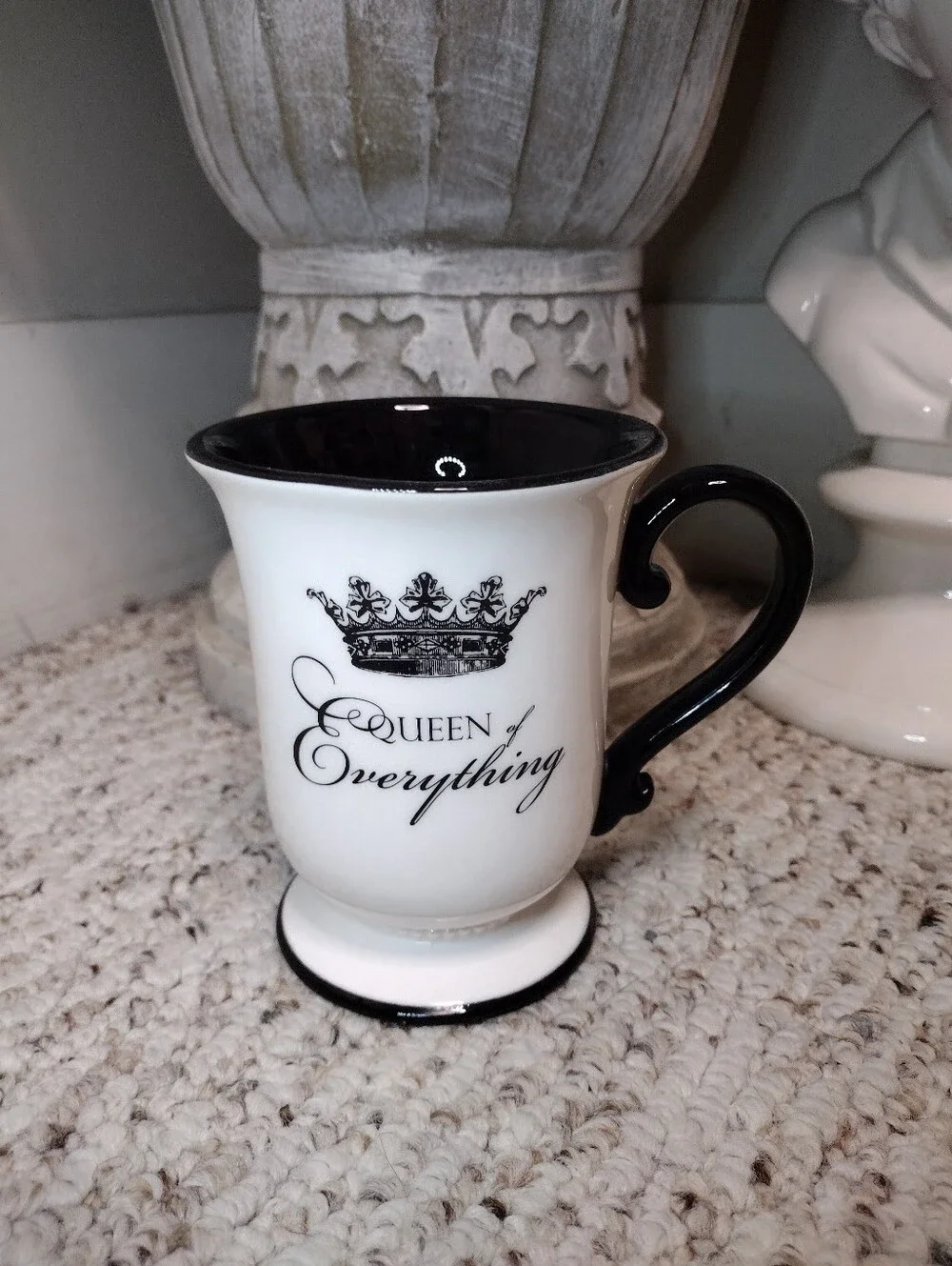 Grasslands Road "Queen of Everything" Black & White Coffee Mug - Picture 6 of 6